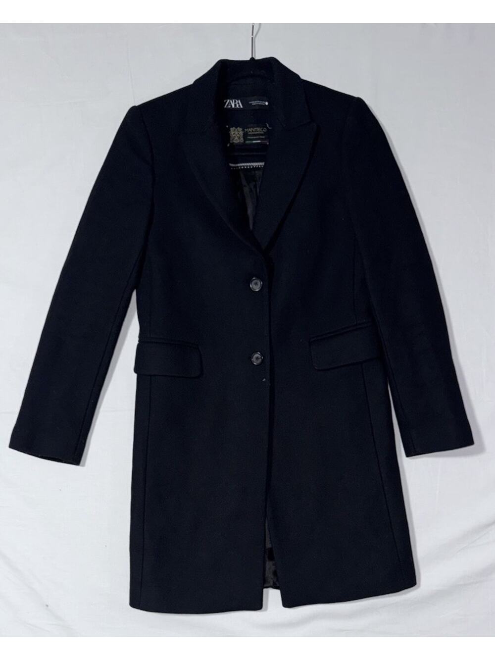 Zara Manteco Wool Blend Black Coat - Women’s Size XS